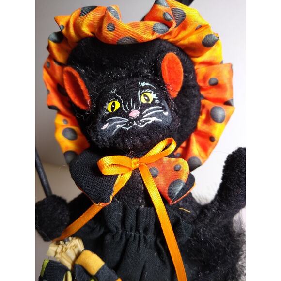Annalee Black Cat Artist Doll Halloween 8 Inch Original 2015 - Picture 2 of 4